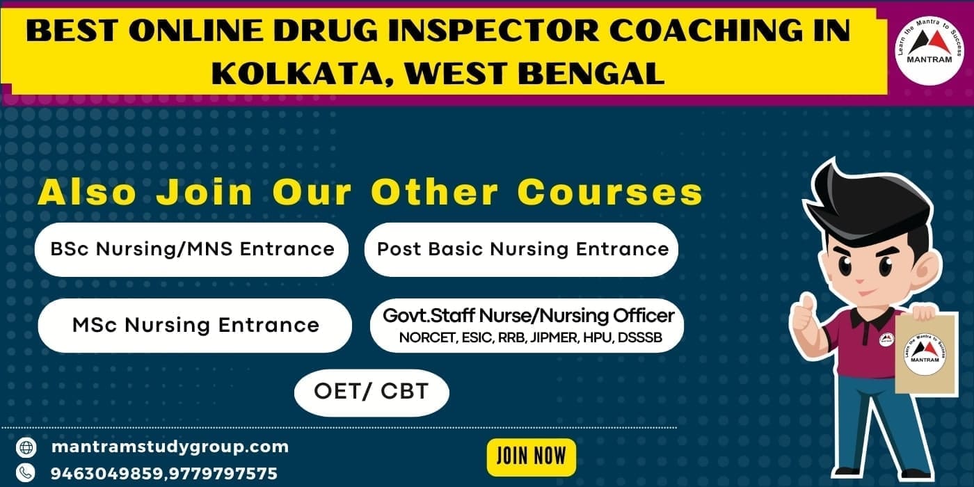 Best Online DRUG INSPECTOR Coaching in Kolkata, West Bengal