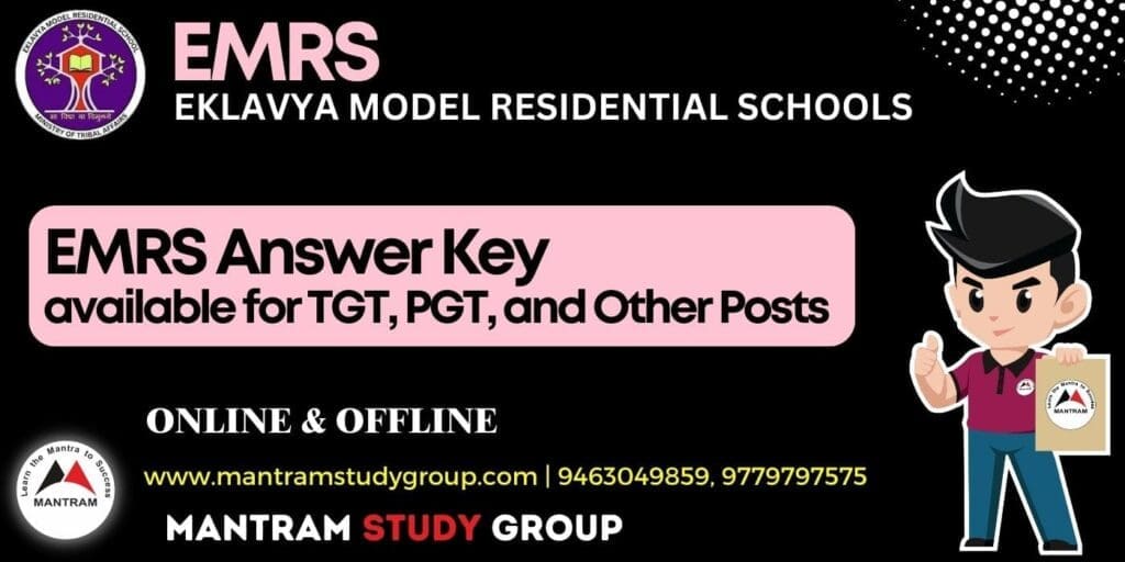 EMRS Answer Key available for TGT, PGT, and Other Posts | Mantram Study ...