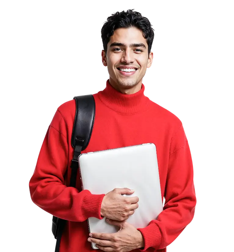smiling student with laptop Photoroom 1 1